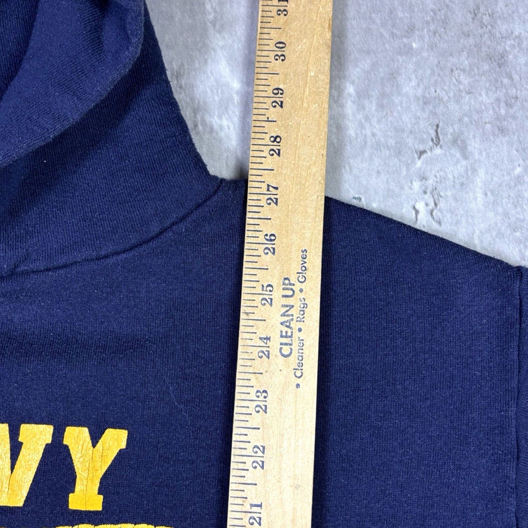 Jerzees VINTAGE Navy Swim Club Hoodie Military USA Navy Blue Adult XL 80s Size US XL / EU 56 / 4 - 5 Thumbnail