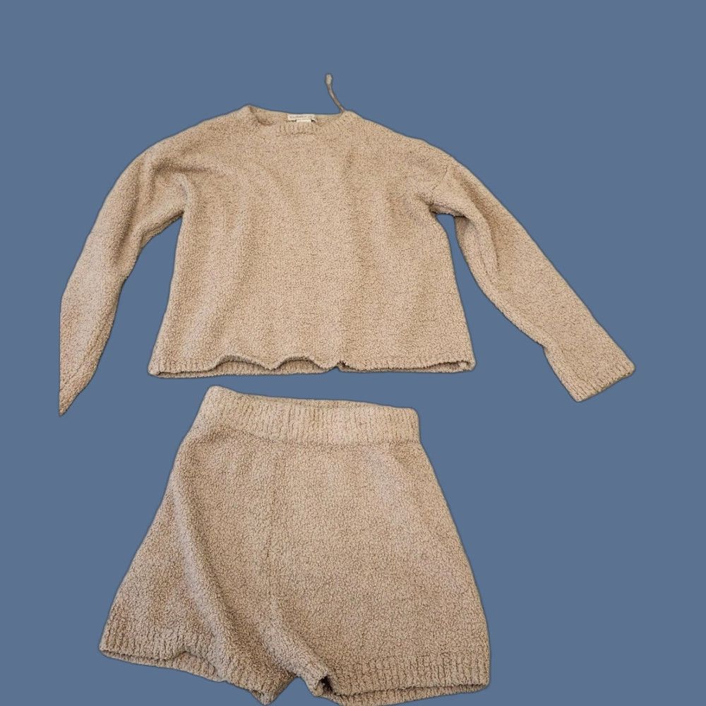 Vintage Sincerely Jules Set Womens XS Tan Textured Lounge 2 Piece Sweater Short Set Beige Night 90s? Size XS / US 0-2 / IT 36-38 - 1 Thumbnail