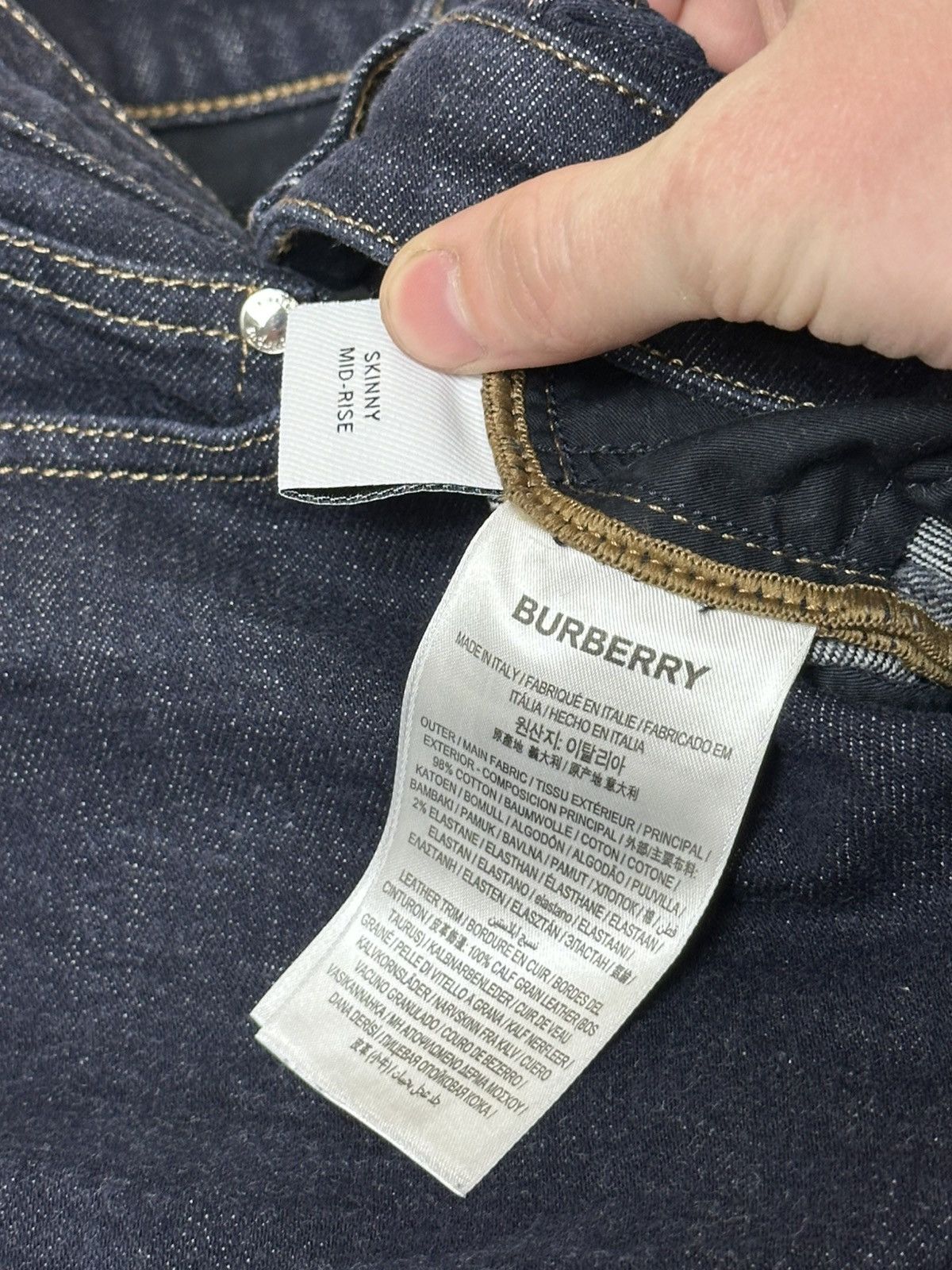 Burberry 🔥 Burberry London Skinny Mid Rise Denim Pants Jeans Size 25 Size 25" / US 0 / IT 36 - 10 Thumbnail