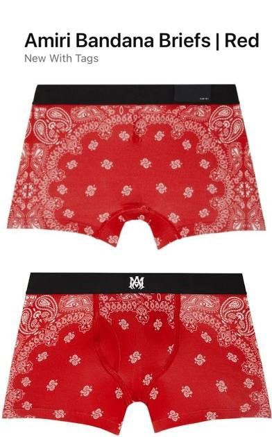 Amiri Amiri Red Bandanna Mens Brief | Size M | New With Tags Size 32 - 1 Thumbnail