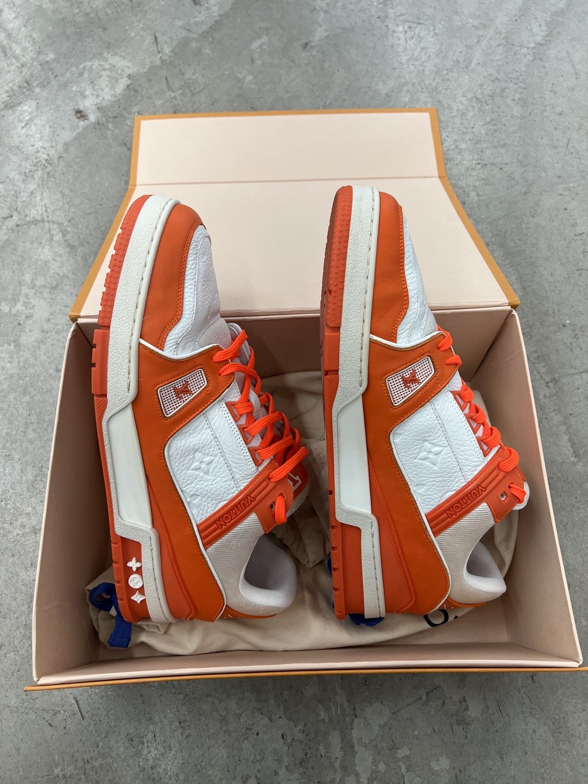 Louis Vuitton Louis Vuitton Monogram Trainer Orange/White Size US 10 / EU 43 - 3 Thumbnail
