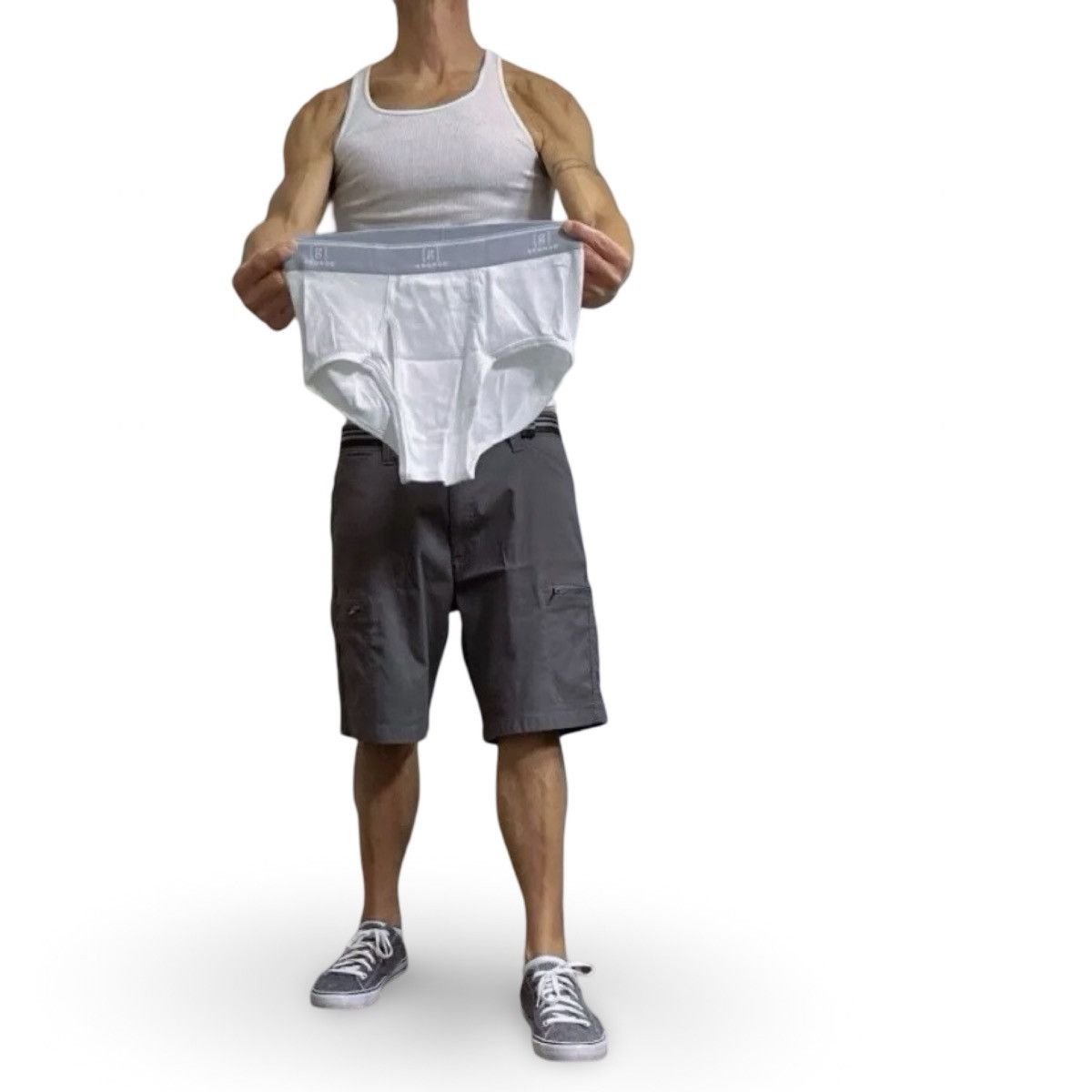 George George White / Gray Men’s Underwear Briefs Size Large Size 36 - 2 Thumbnail