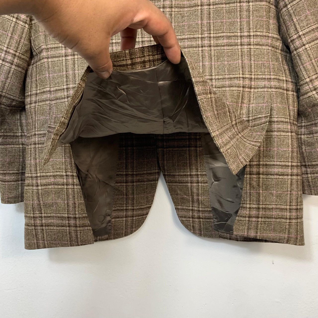 Loro Piana Hickey Freeman x Loro Piana Zelander Dream Wool Plaid Blazer Size 38R - 11 Thumbnail
