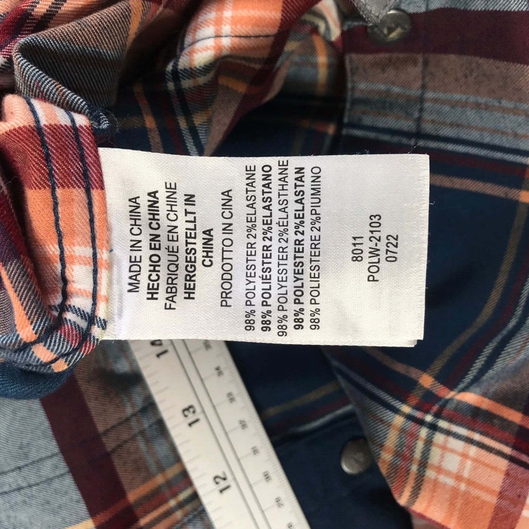 Vintage Legendary Outdoors Women L Plaid Flannel Snap Button Shirt Blue Orange Size L / US 10 / IT 46 - 5 Thumbnail