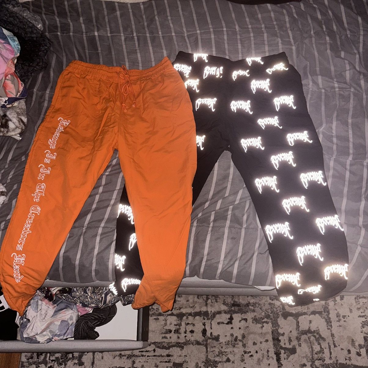 Revenge REVENGE ORANGE TRACK PANTS & REVENGE 3m TRACK PANTS Size US 30 / EU 46 - 1 Thumbnail