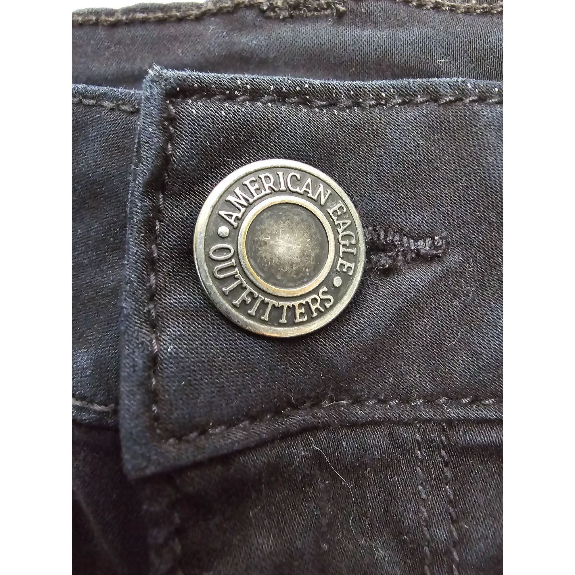 Other American Eagle Outfitters Women's Super Stretch Black Pants Size 28" / US 6 / IT 42 - 4 Thumbnail