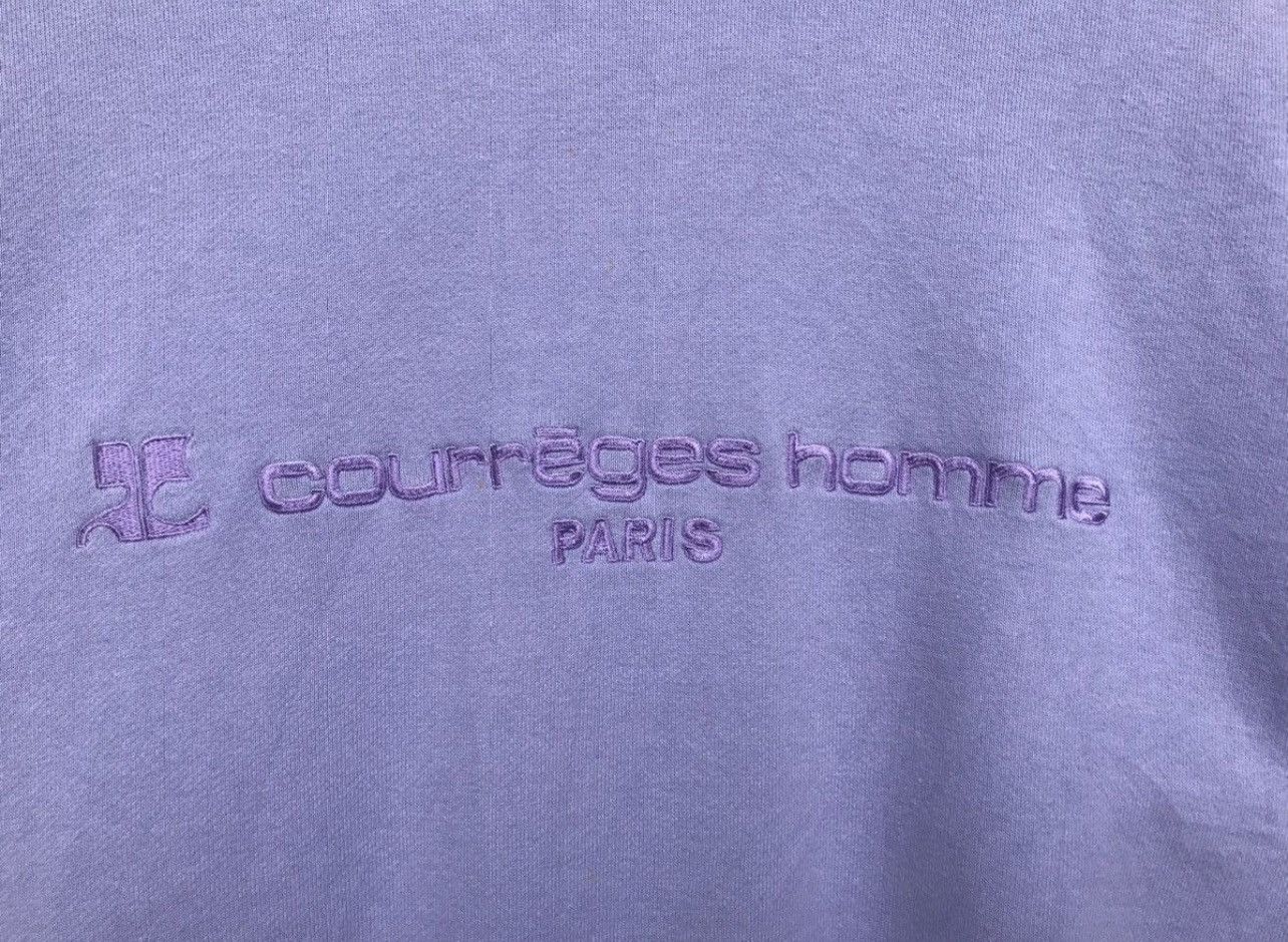 Courreges × Designer × Japanese Brand Courreages Spellout Embroidered Lilac Sweatshirt Size US S / EU 44-46 / 1 - 3 Thumbnail
