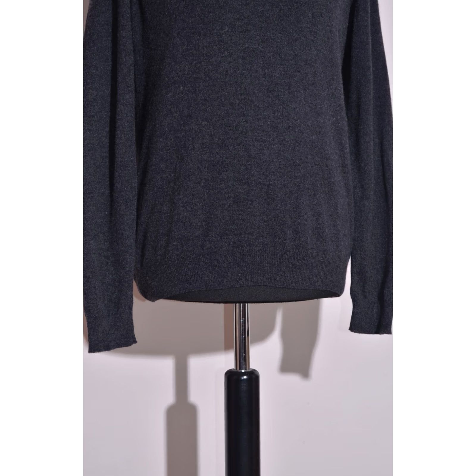 Hackett Hackett Jumper Men V-Neck Grey Cashmere/Silk/Wool Elbow Patches Size L Size US L / EU 52-54 / 3 - 4 Thumbnail