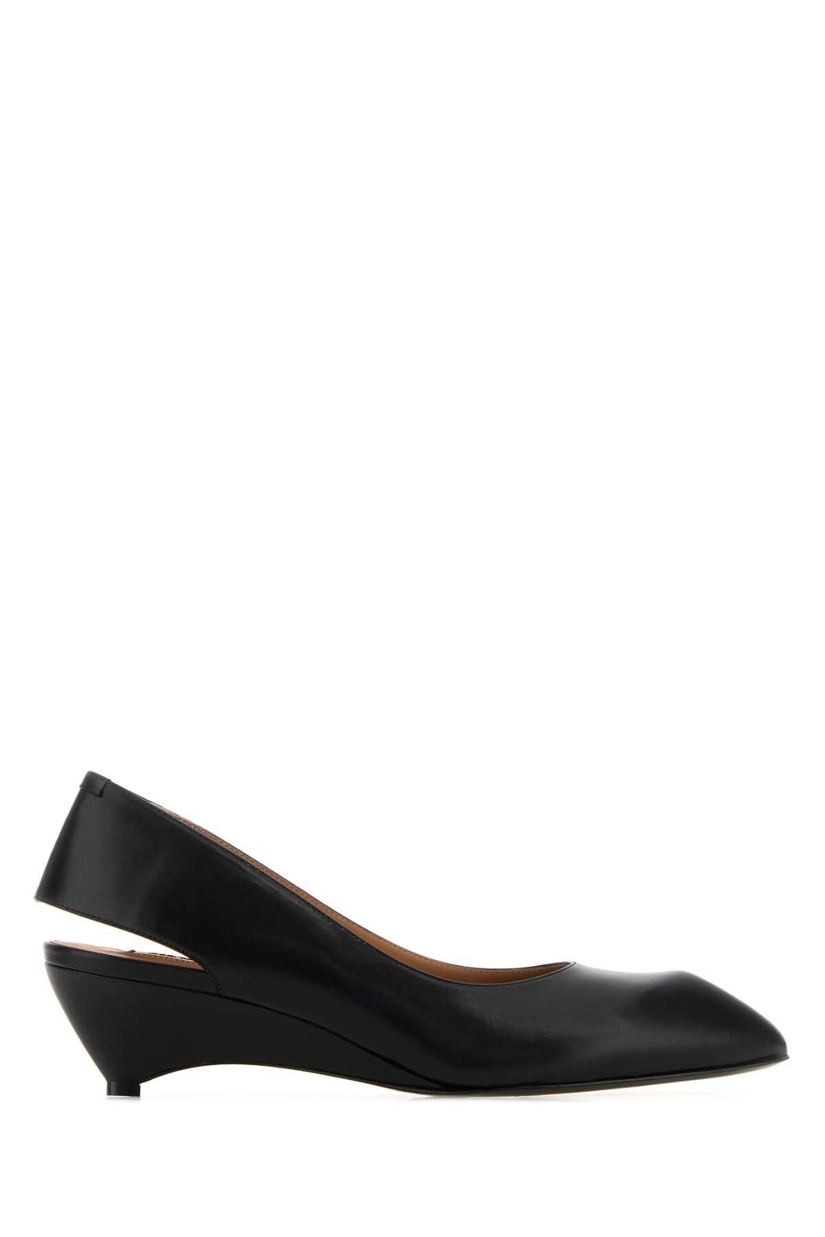 Jil Sander Black Leather Pumps Size US 9 / IT 39 - 1 Thumbnail