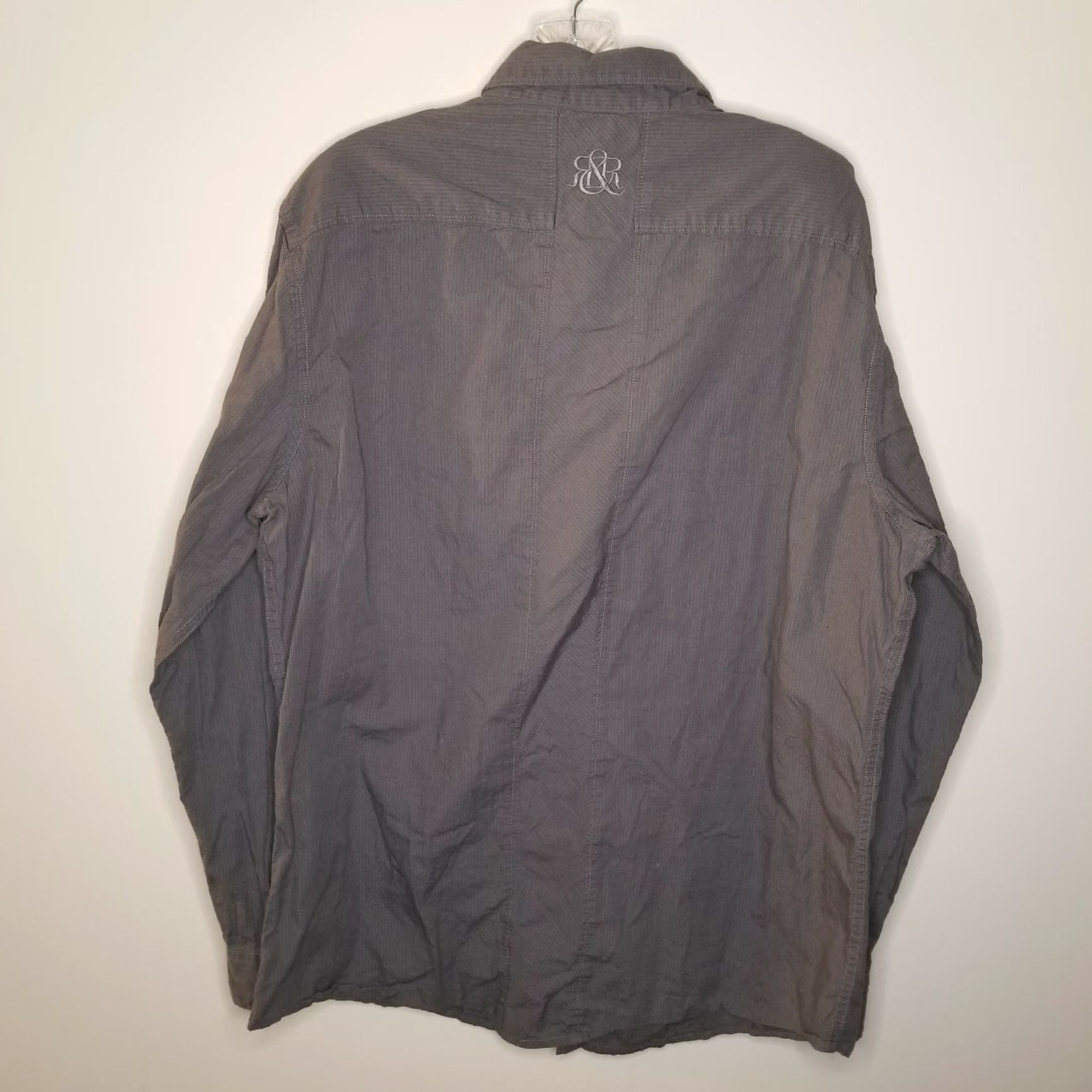 Vintage Rock & Republic Shirt Men's Long Sleeve Button-Up XL Gray Size US XL / EU 56 / 4 - 4 Thumbnail