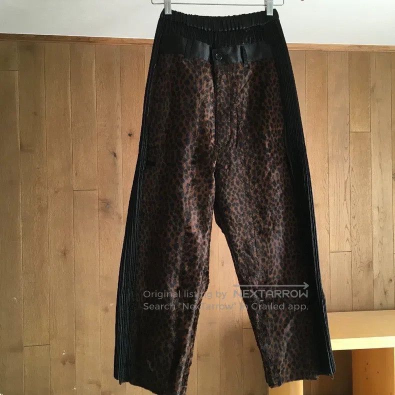 Junya Watanabe Junya Watanabe size XS Leopard print pleated spliced trous Size 23" - 2 Thumbnail