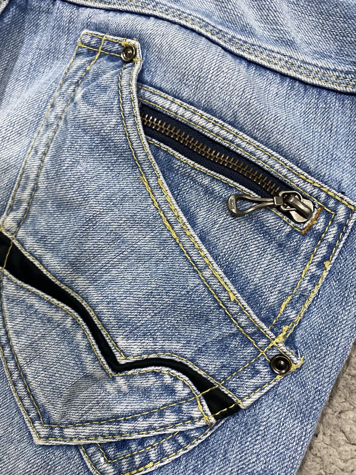 If Six Was Nine Nicole Club For Men Flared Studded Punk Style Jeans Denim Size US 34 / EU 50 - 15 Thumbnail