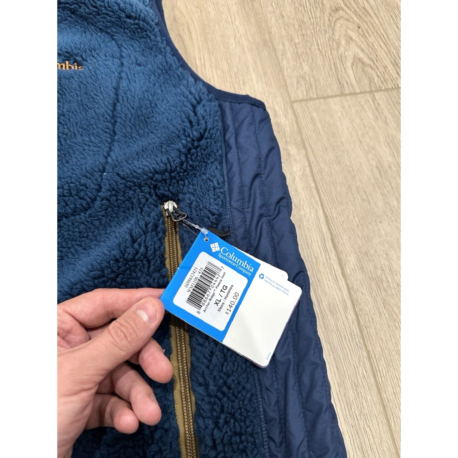 Vintage NWT Columbia Men's Vest XL Blue Orange Fleece Omni-Wind Archer Ridge Hiking Outdoor Casual Summer Fall Winter Size US XL / EU 56 / 4 - 6 Thumbnail