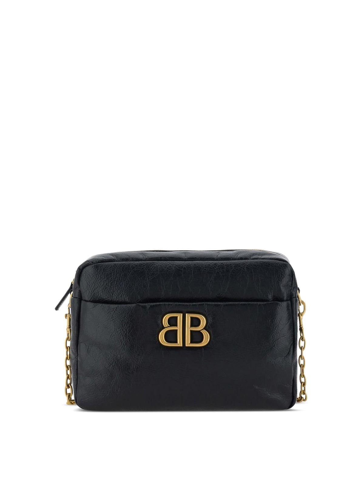 Balenciaga o1w1db10726 Size: OS / Monaco Small Camera Bag in Black Size ONE SIZE - 1 Thumbnail