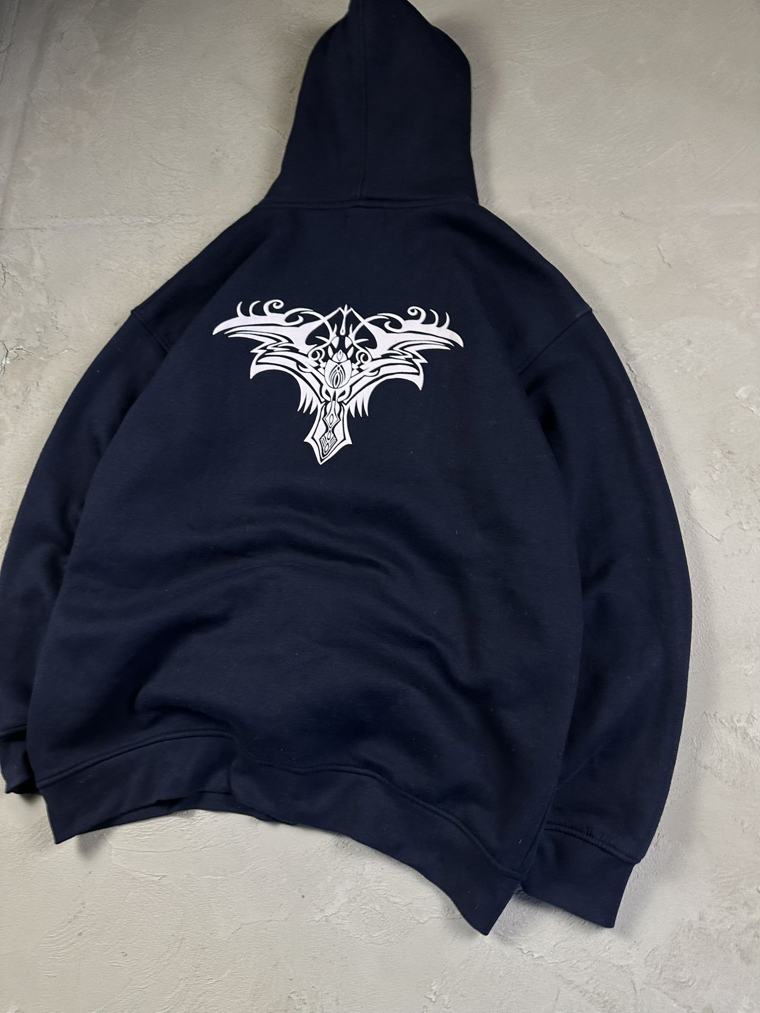 Affliction × JNCO × Vintage Vintage Y2k Tribal Hiphop Oversized Boxy Hoodie 2000s Size US XXL / EU 58 / 5 - 3 Thumbnail