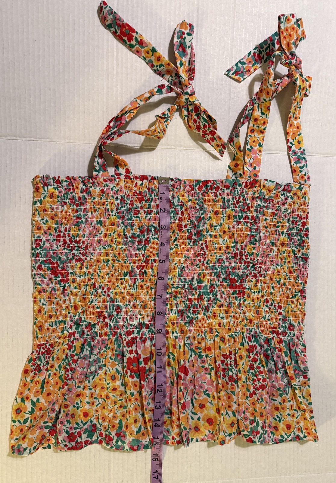 J.Crew J. Crew Women’s Smocked Floral Tie Tank Top -medium Size M / US 6-8 / IT 42-44 - 6 Thumbnail