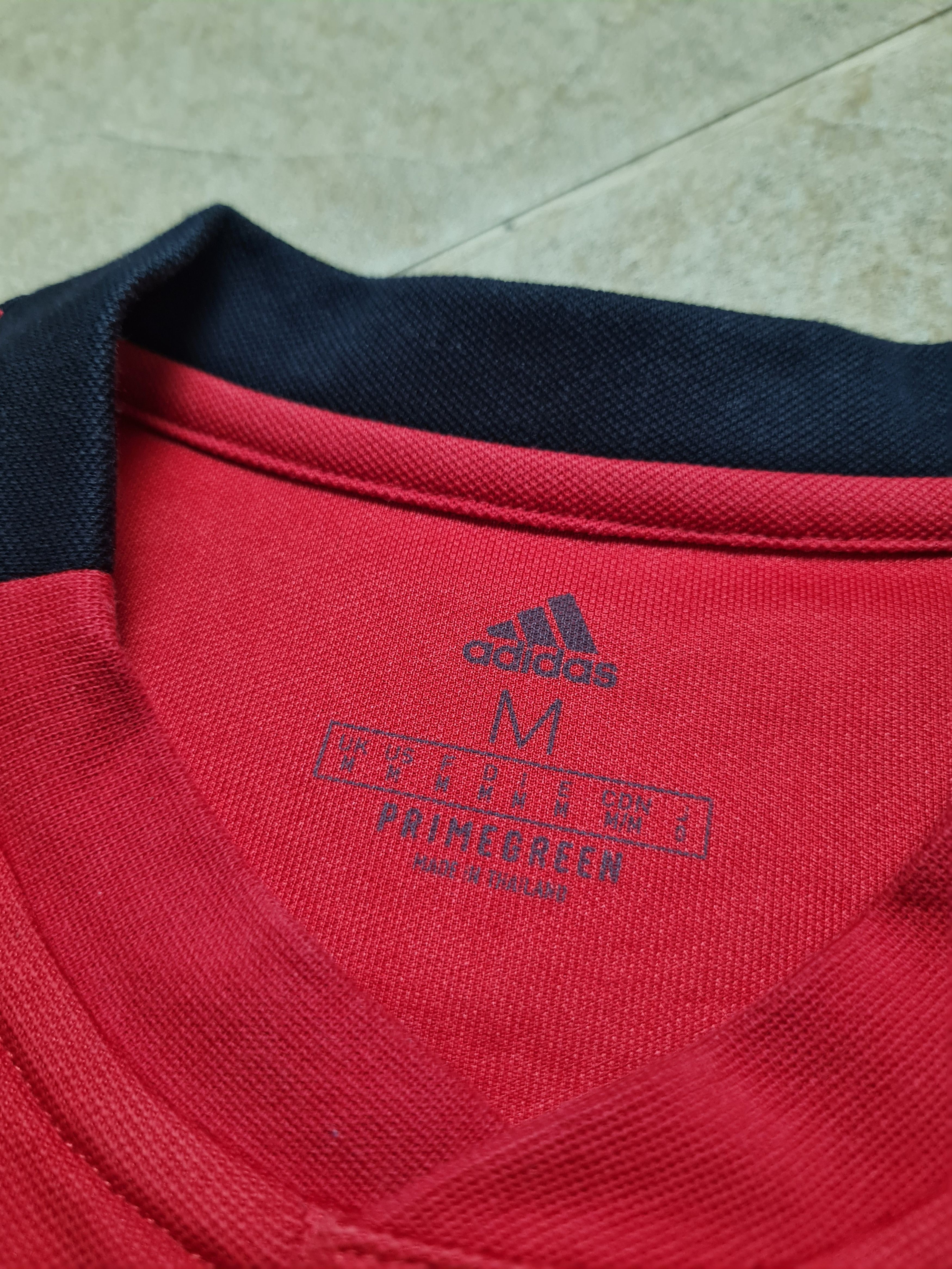 Adidas Polo Adidas Men's Red Manchester United 3-Stripes H63964 Size US M / EU 48-50 / 2 - 10 Thumbnail