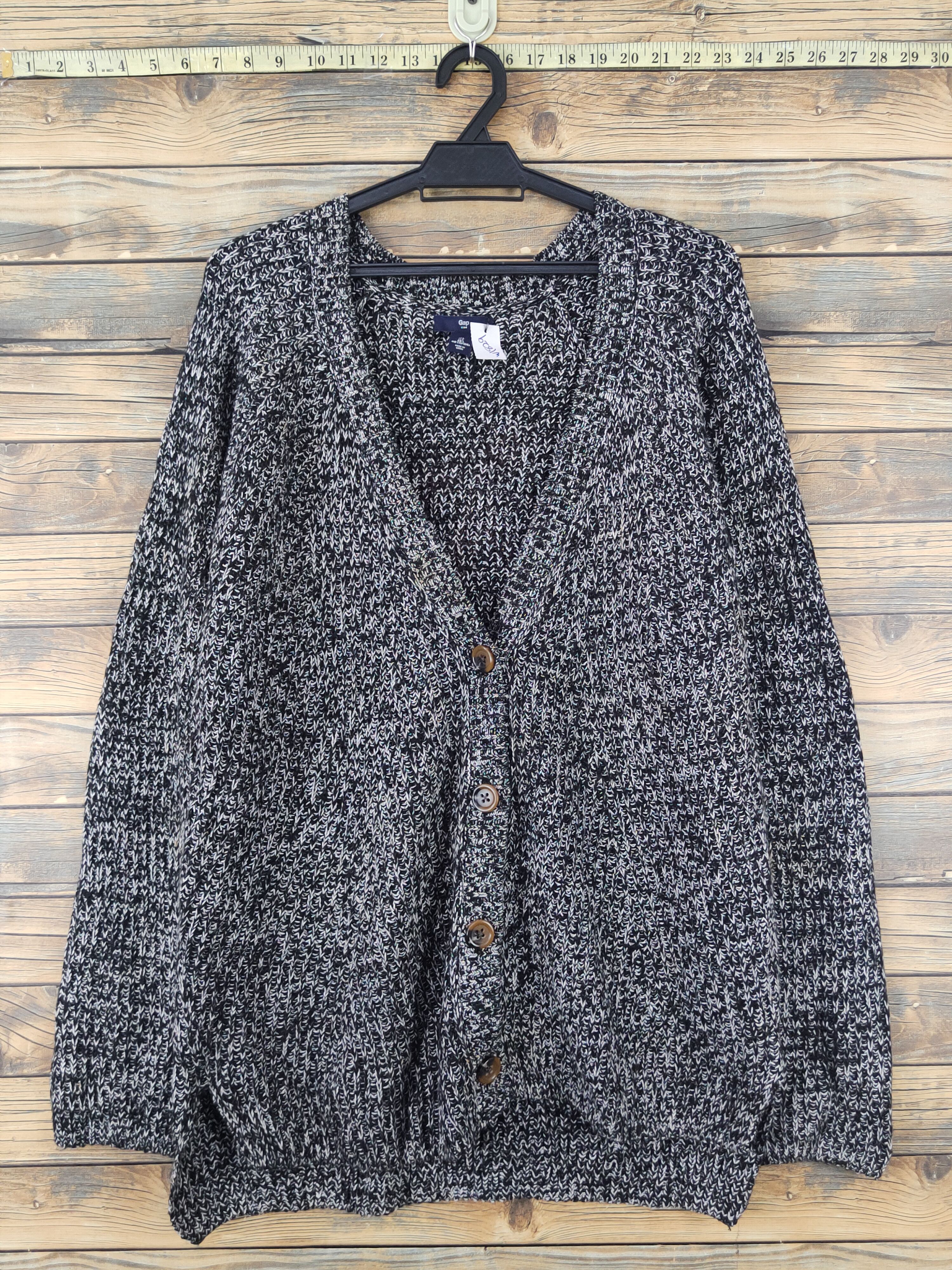 Gap Gap Black Knitwear Cardigan #W1829 Size US L / EU 52-54 / 3 - 1 Thumbnail
