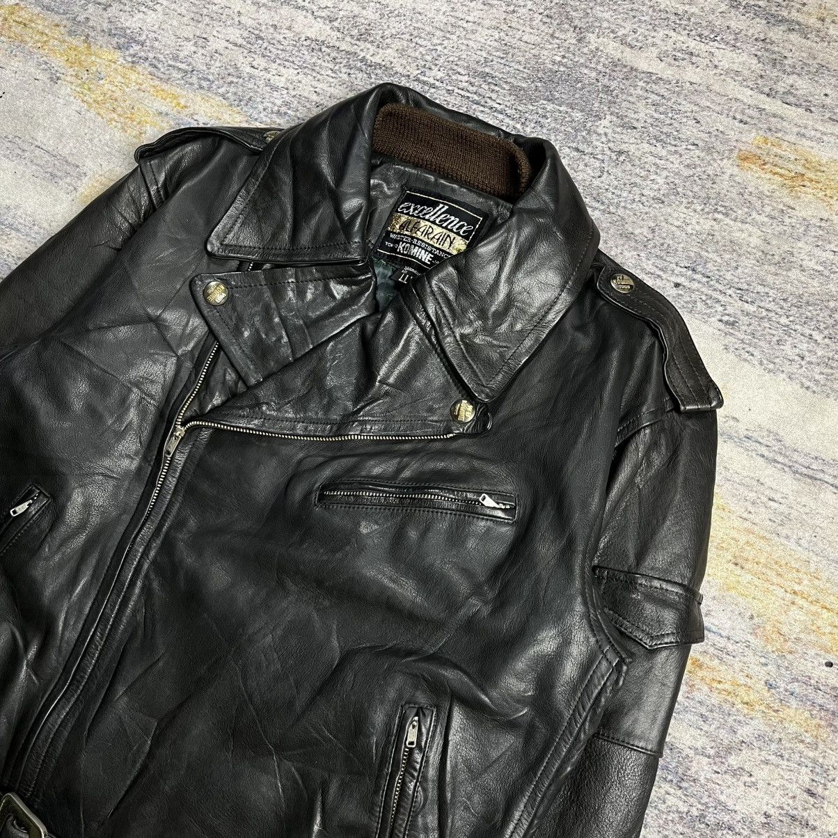 Isamu Katayama Backlash × Japanese Brand × Kadoya Vintage Komine double rider leather jacket Size US L / EU 52-54 / 3 - 6 Thumbnail