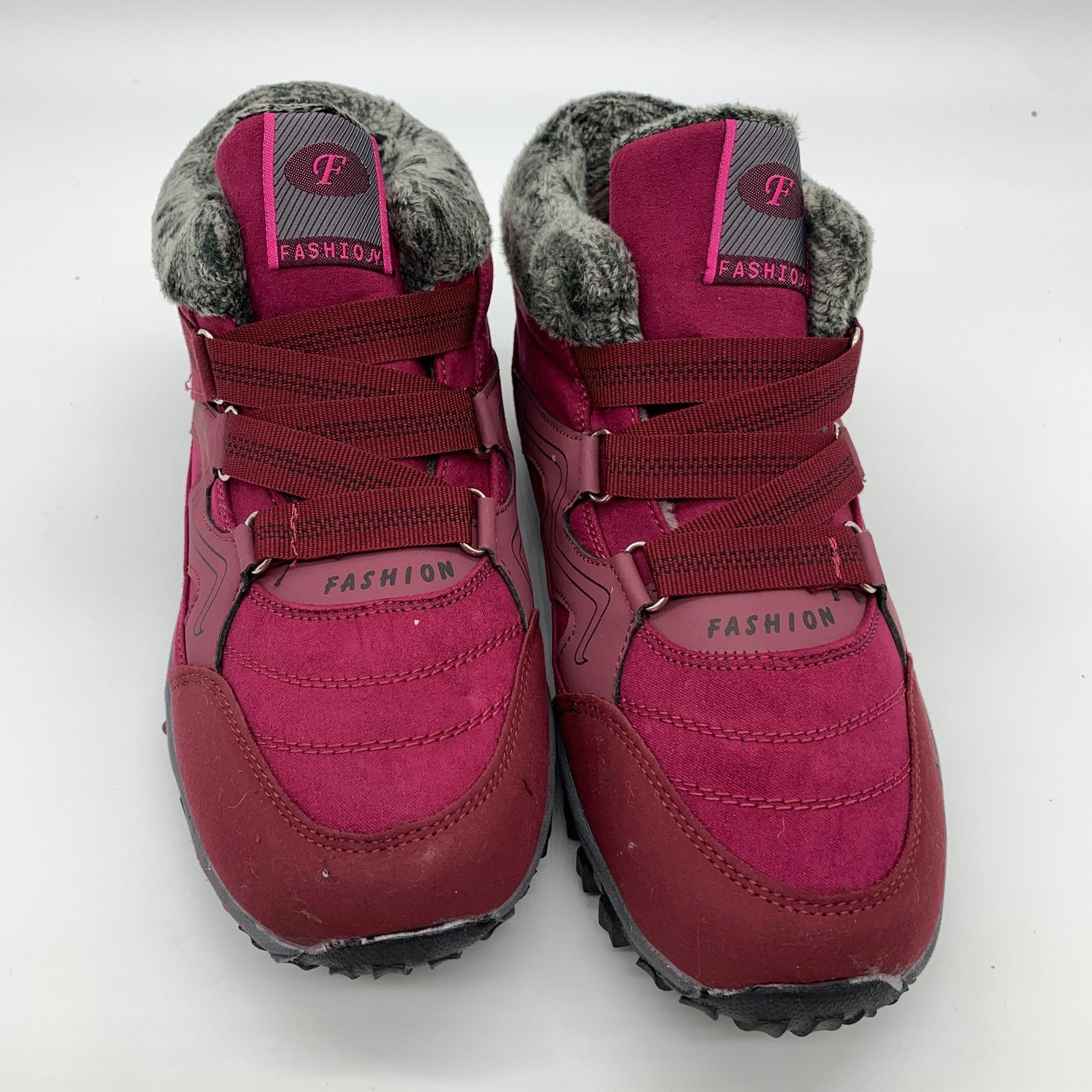 Other High-Top Boot Size 8 Burgundy & Purple Faux Fur Lined Size US 8 / IT 38 - 1 Thumbnail