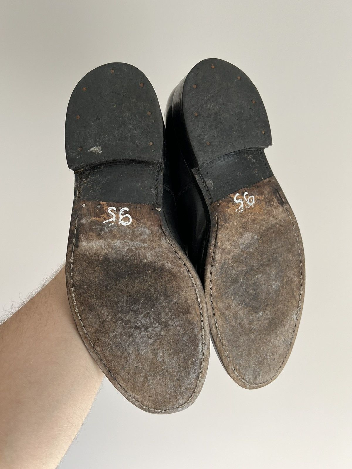 Loake × Vintage Vintage Loake Black Leather Lace up Formal Oxford Shoes Size US 9.5 / EU 42-43 - 9 Thumbnail