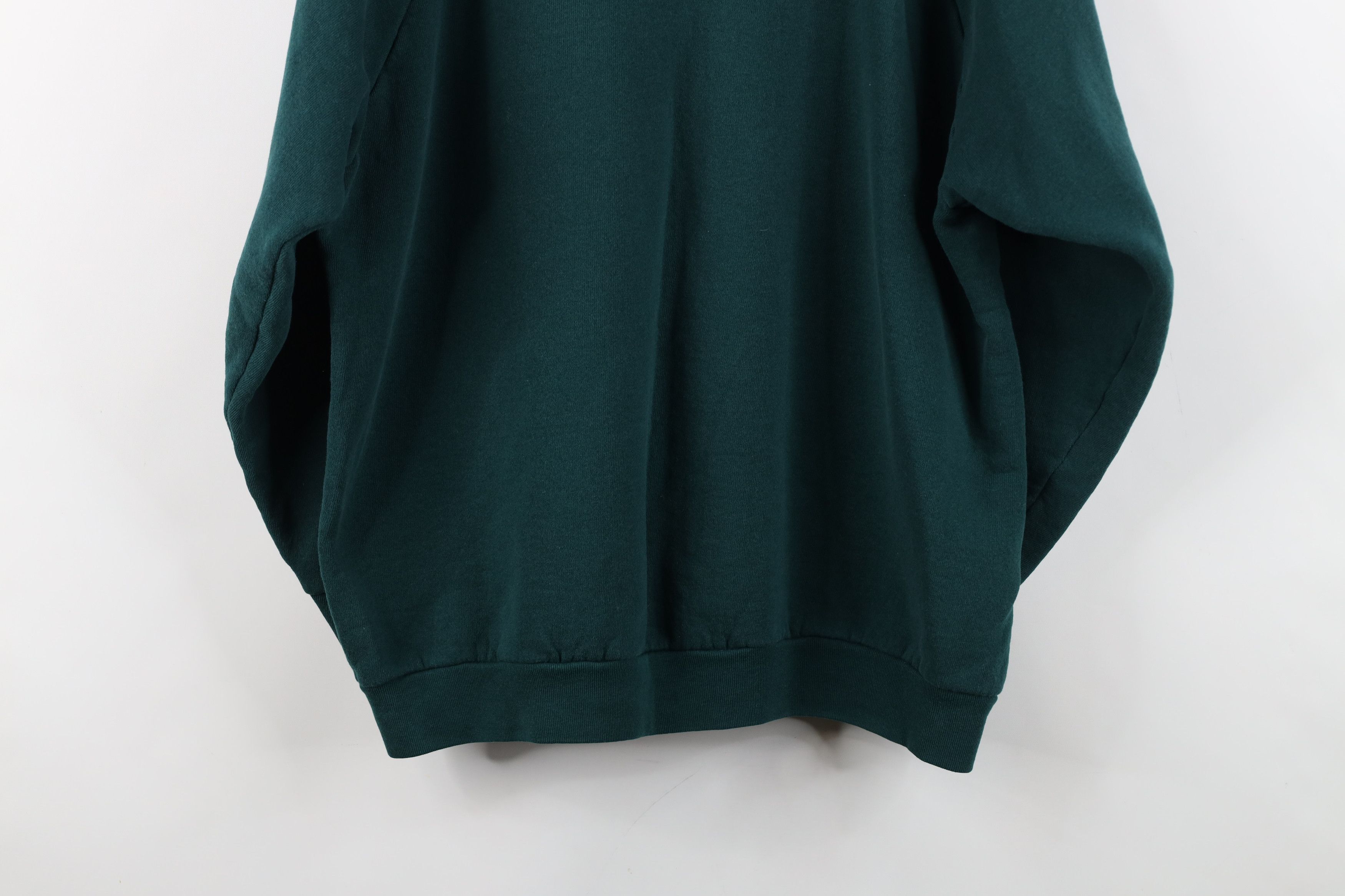 Vintage Vintage 90s Streetwear Blank Crewneck Sweatshirt Green USA Size XL / US 12-14 / IT 48-50 - 10 Thumbnail