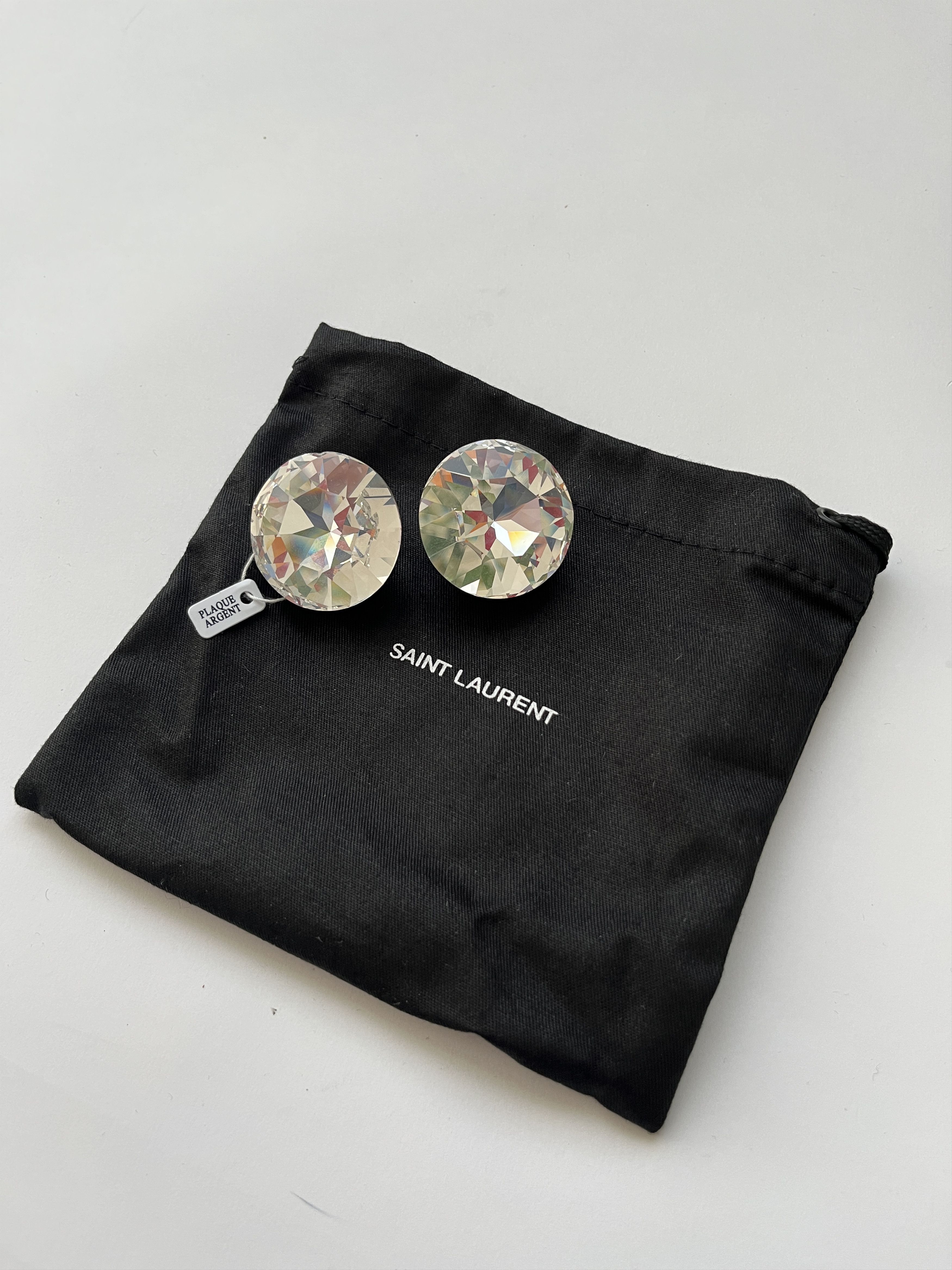 Saint Laurent Paris ⚡️QUICK SALE⚡️Saint Laurent Silver Plated Crystal Earrings Size ONE SIZE - 4 Thumbnail