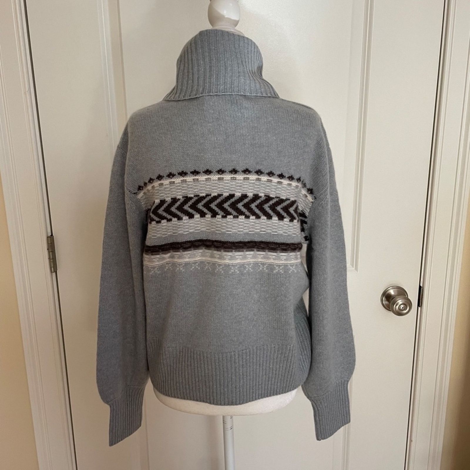 360Cashmere Kimmie Turtleneck Fair Isle Sweater from 360 Cashmere Size M / US 6-8 / IT 42-44 - 6 Thumbnail