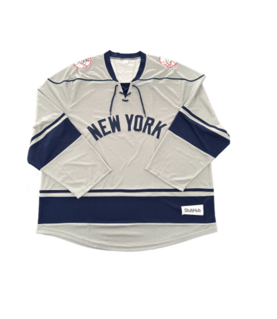 image of Mlb New York Yankees Hockey Jersey Sga 5/17/2024 Stubhub Pre in Blue, Men's (Size XL)