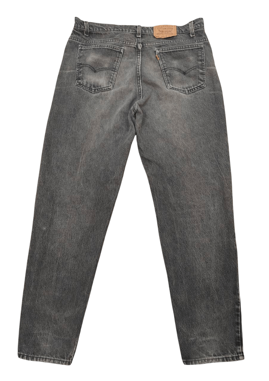 Levi's 90s Vintage Levi's 550 Charcoal Black Orange Tab Denim Size US 38 / EU 54 - 4 Thumbnail