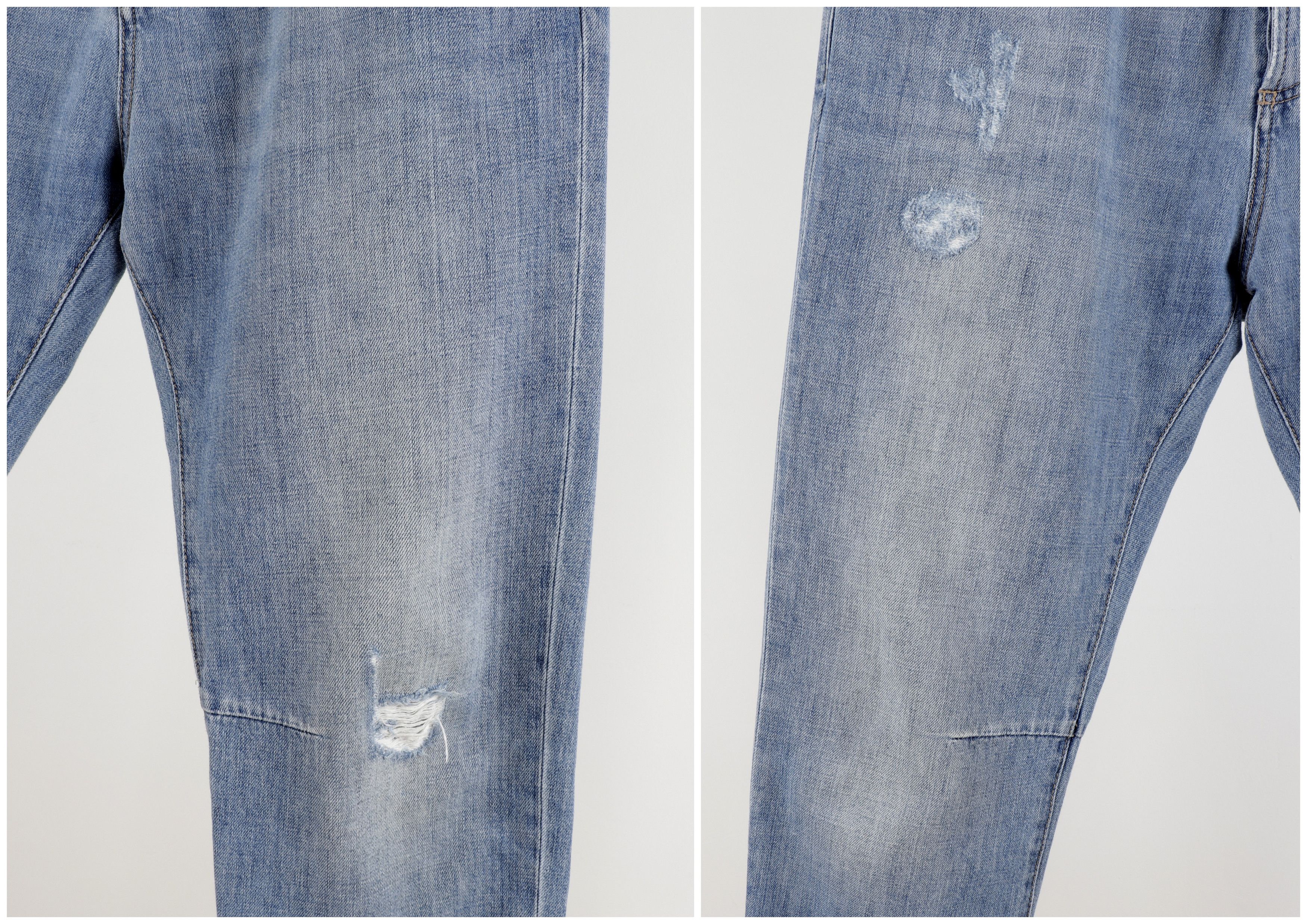 Brunello Cucinelli BRUNELLO CUCINELLI Size IT48 Distressed Blue Denim Jeans Size US 32 / EU 48 - 6 Thumbnail