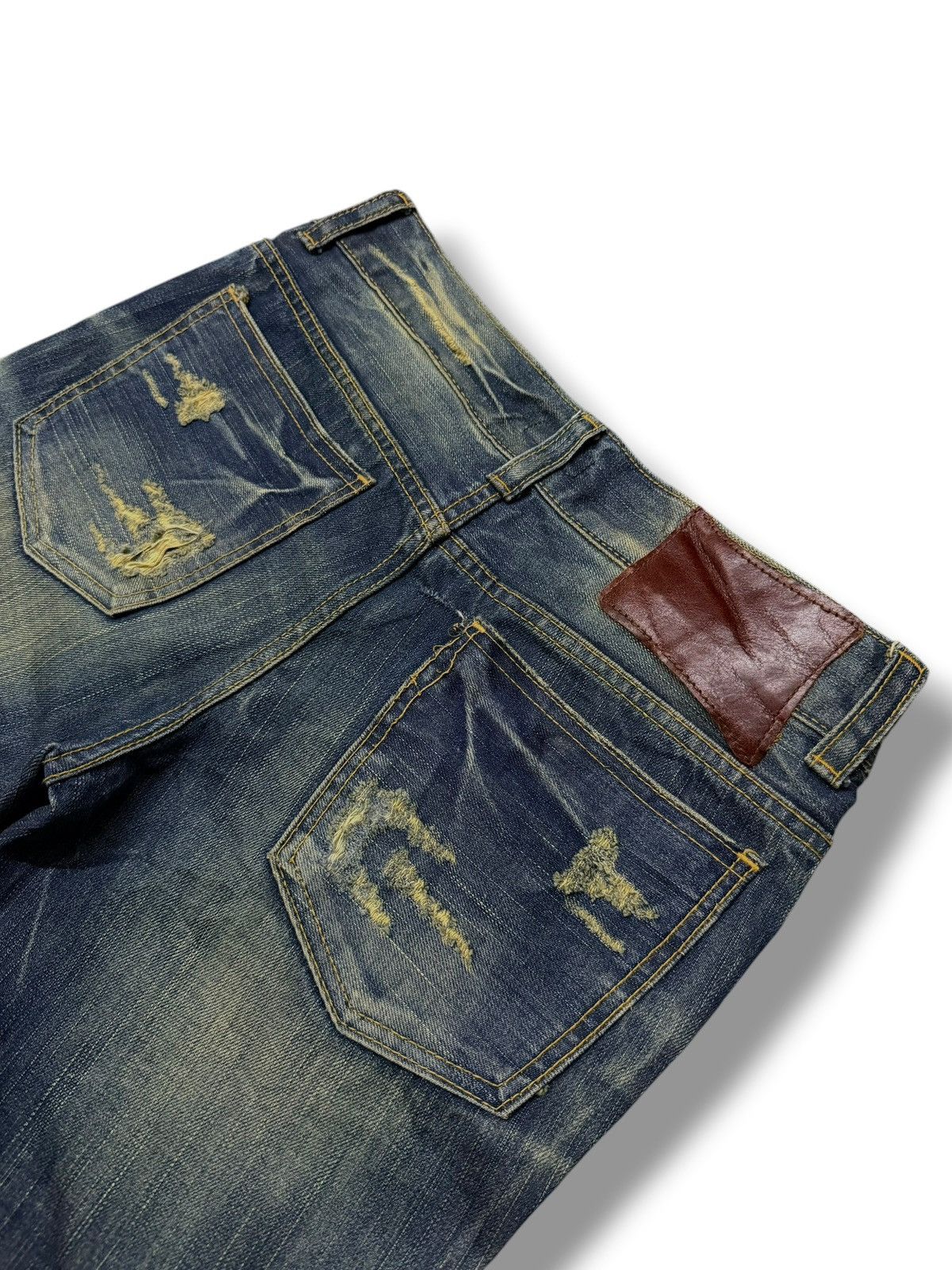 Japanese Brand Vintage Y2K Maraxia Bootcut Flared Denim | Vintage Fade W30 Size 30" / US 8 / IT 44 - 8 Thumbnail