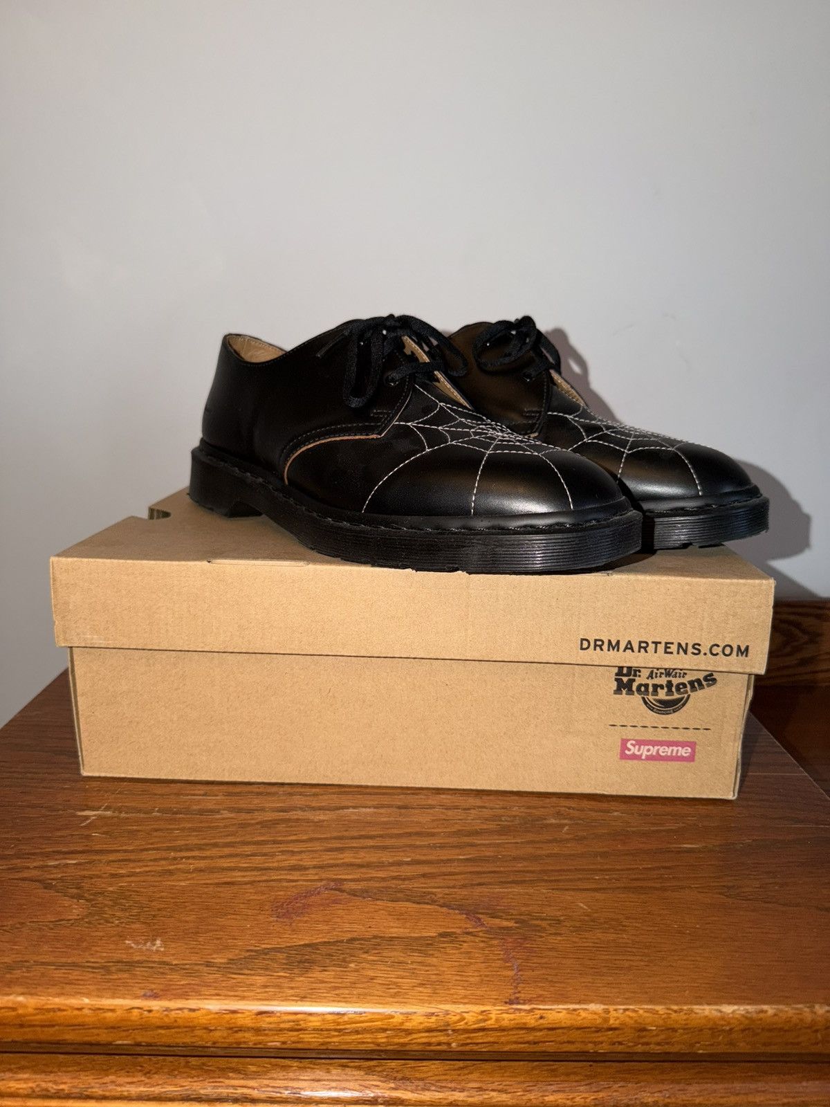 Dr. Martens × Supreme Dr. Marten X Supreme Derby 1461 - 3 Eye Spiderweb Size US 11 / EU 44 - 3 Thumbnail