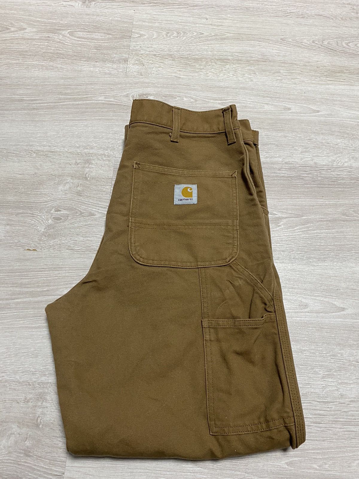 image of Carhartt Streetwear Workwear Double Knee Cargo Pants Size 31 in Brown, Men's