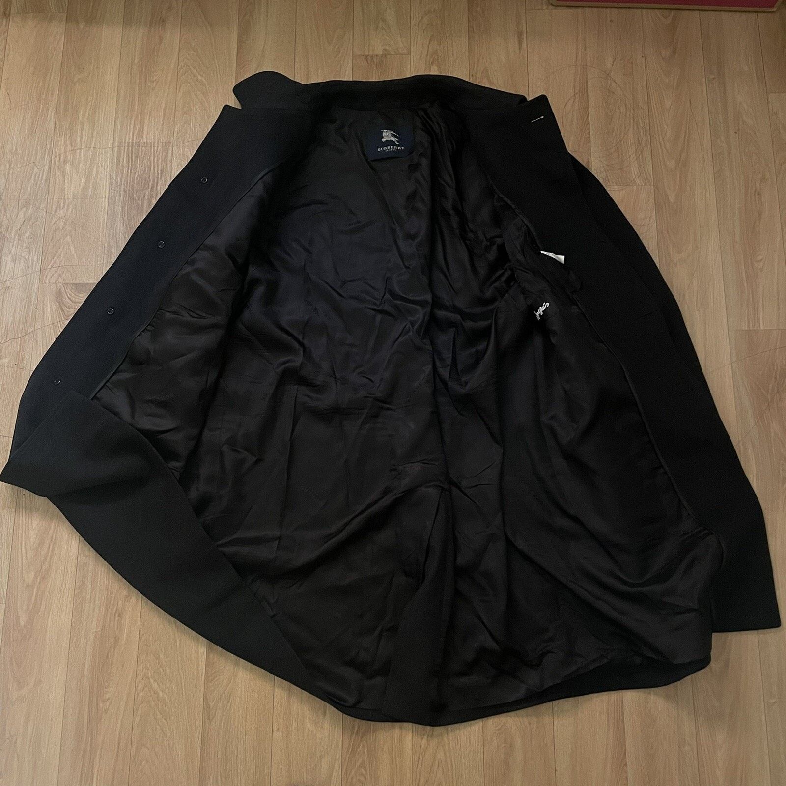 Burberry Burberry london Trench Coat jacket virgin WOOL men's BLACK Size US L / EU 52-54 / 3 - 5 Thumbnail