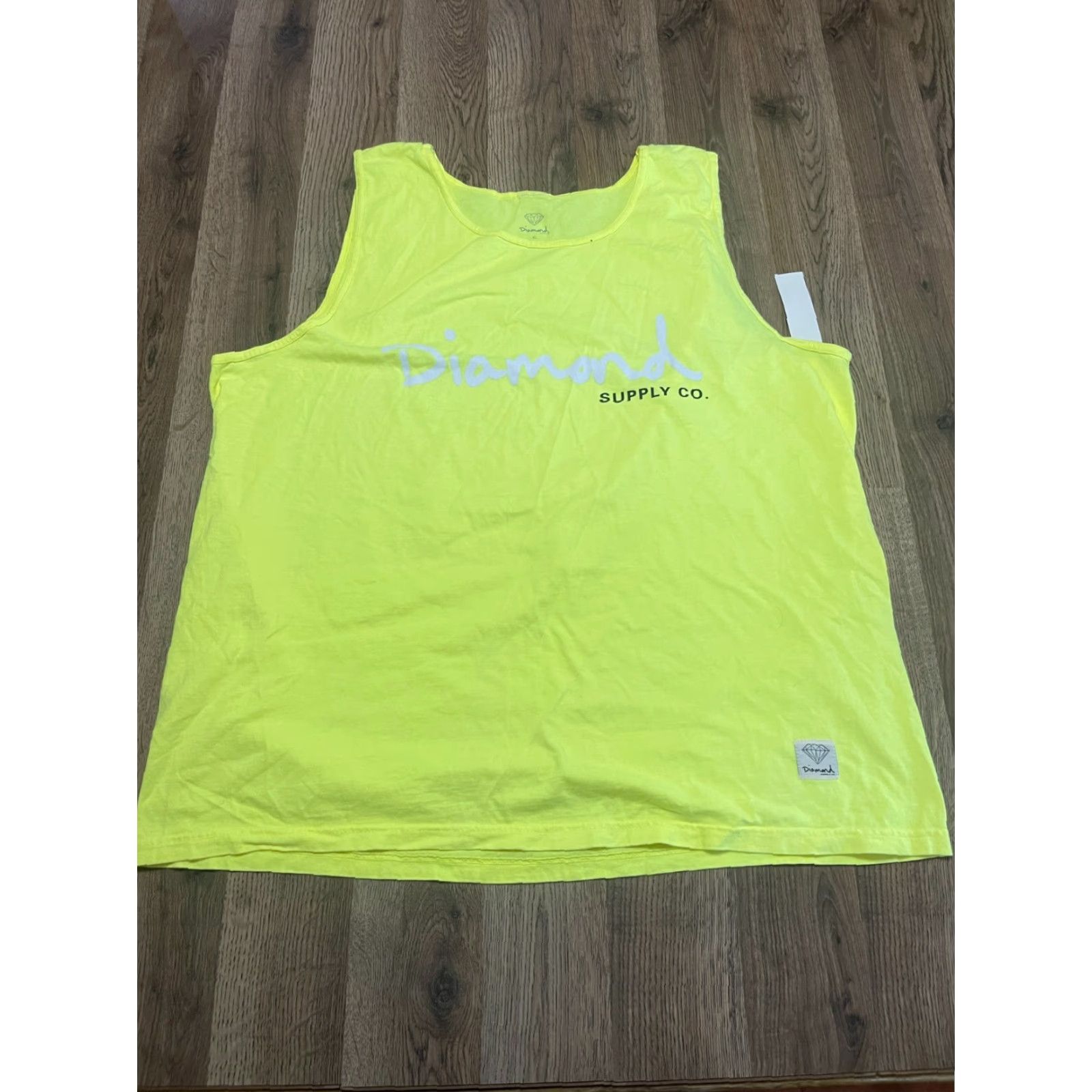 Diamond Supply Co. Diamond Supply Co. Tank Top Women's XL Neon Yellow Sleeveless NWT Size XL / US 12-14 / IT 48-50 - 2 Thumbnail