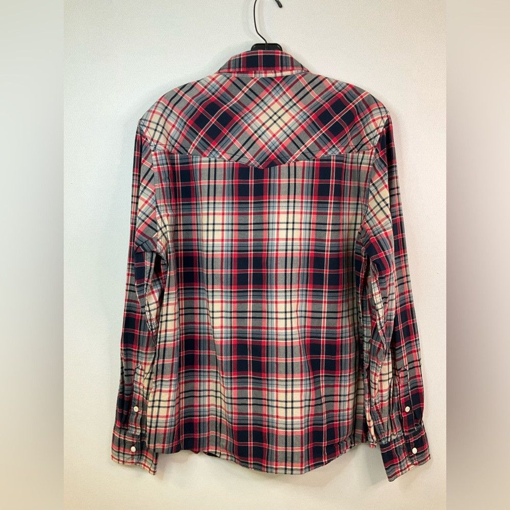 Other ROEBUCK & CO Vtg Red Plaid Western Yoke Pearl Snap Shirt Size US M / EU 48-50 / 2 - 2 Thumbnail