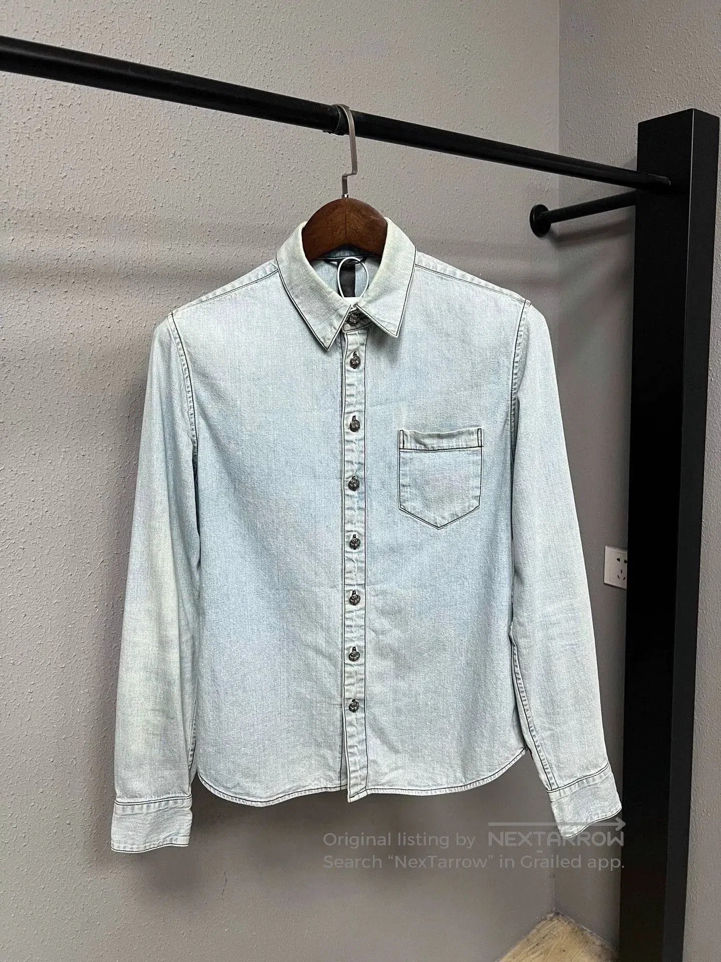Chrome Hearts Chrome Hearts Cross Patch Denim Shirt. Size US S / EU 44-46 / 1 - 2 Thumbnail