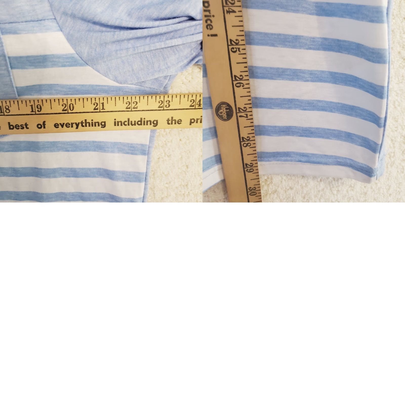 Vintage Pat Pat Pocket T-Shirt Mens Large Blue Striped Cotton Tee Short Sleeve Size US L / EU 52-54 / 3 - 9 Thumbnail