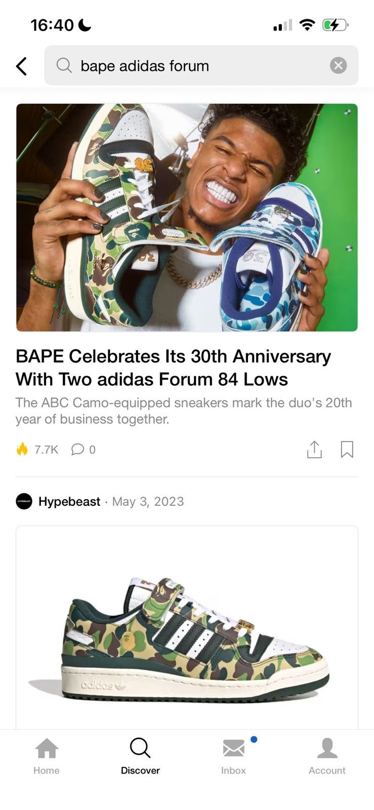 Bape 2023 “30th Anniversary” Forum 84 Low Size US 8.5 / EU 41-42 - 2 Thumbnail