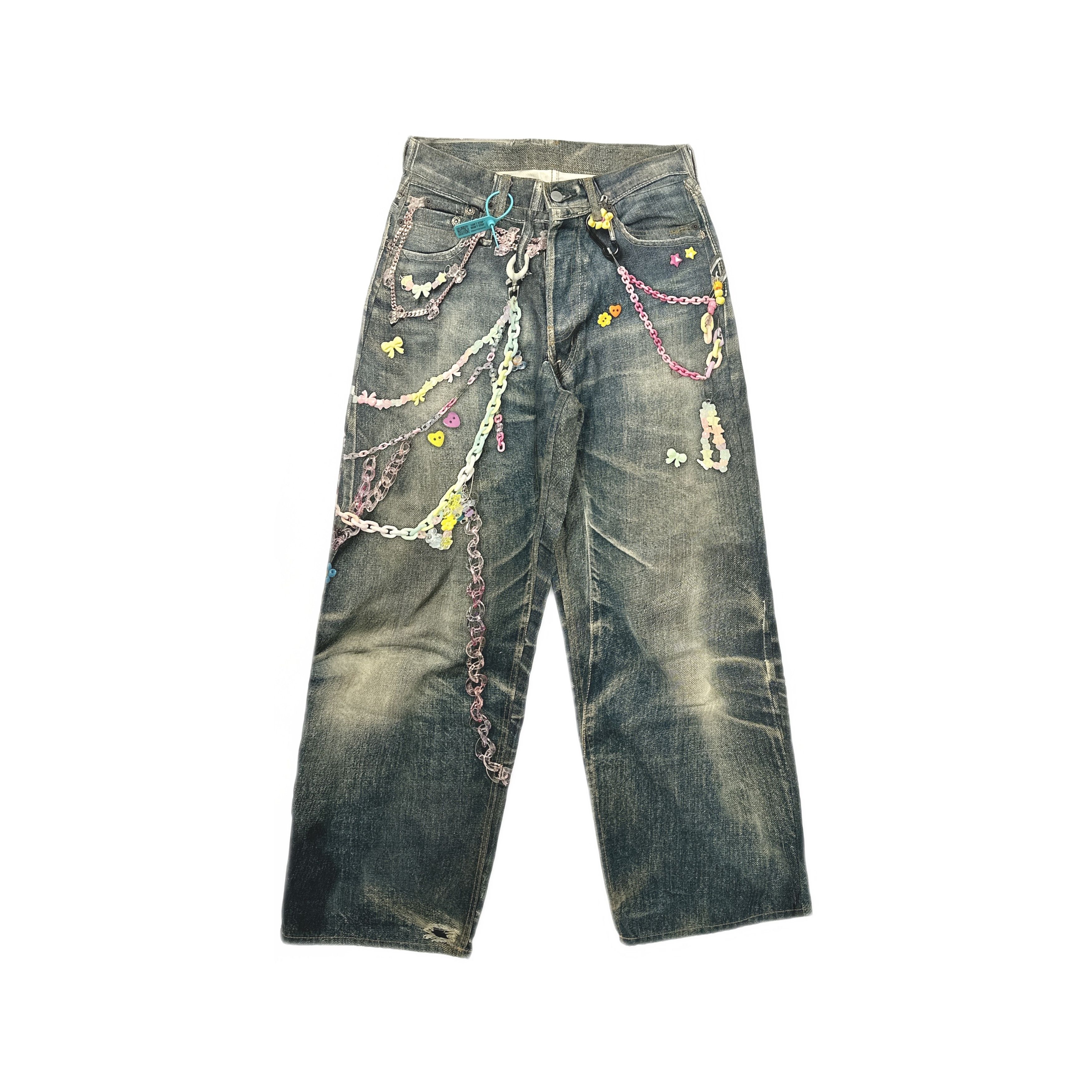 Acne Studios Acne Studios Chain Embellished Denim Jeans Size 30 Size US 30 / EU 46 - 1 Thumbnail