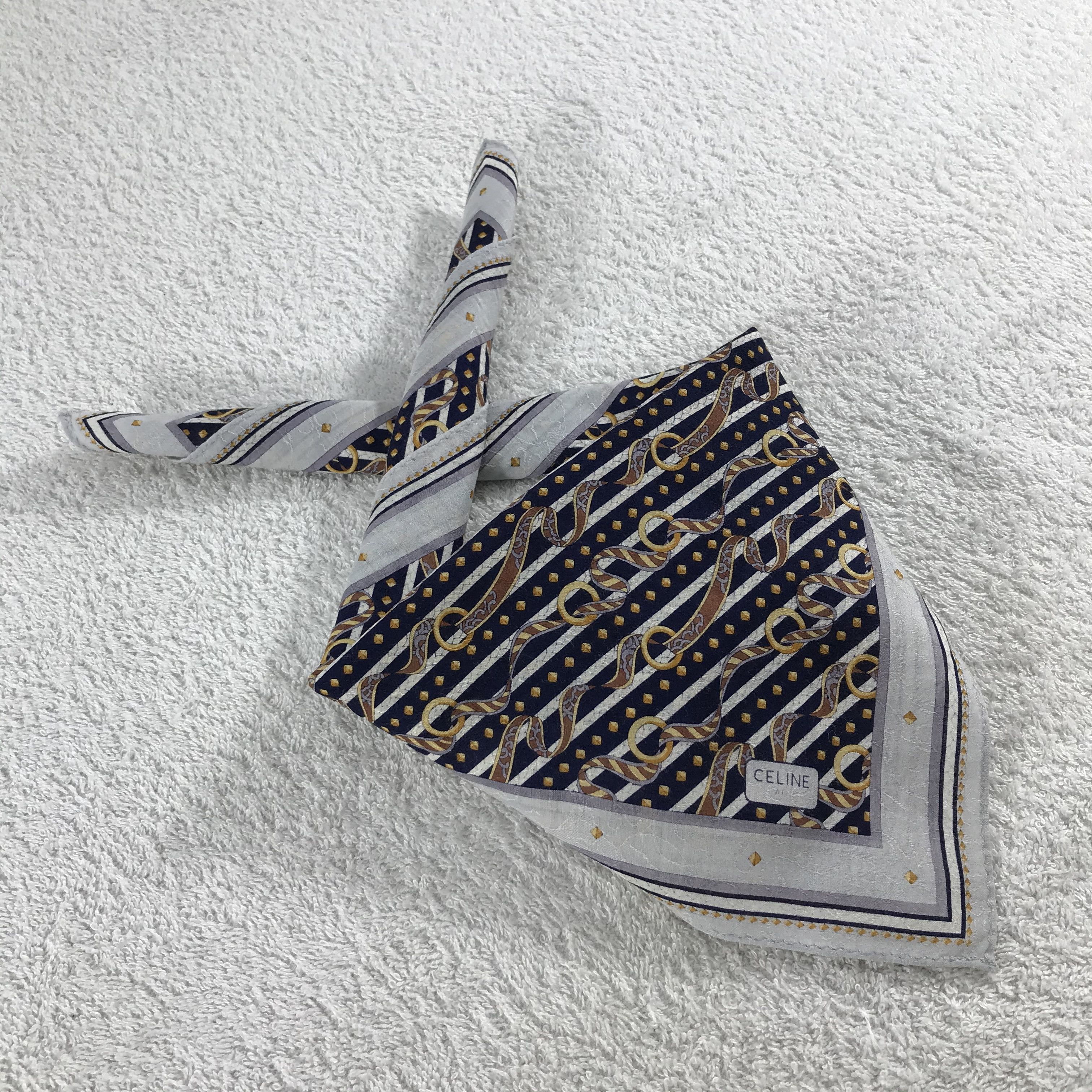 Celine × Vintage Celine Bandana / Handkerchief / Neckerchief - S177 Size ONE SIZE - 4 Thumbnail