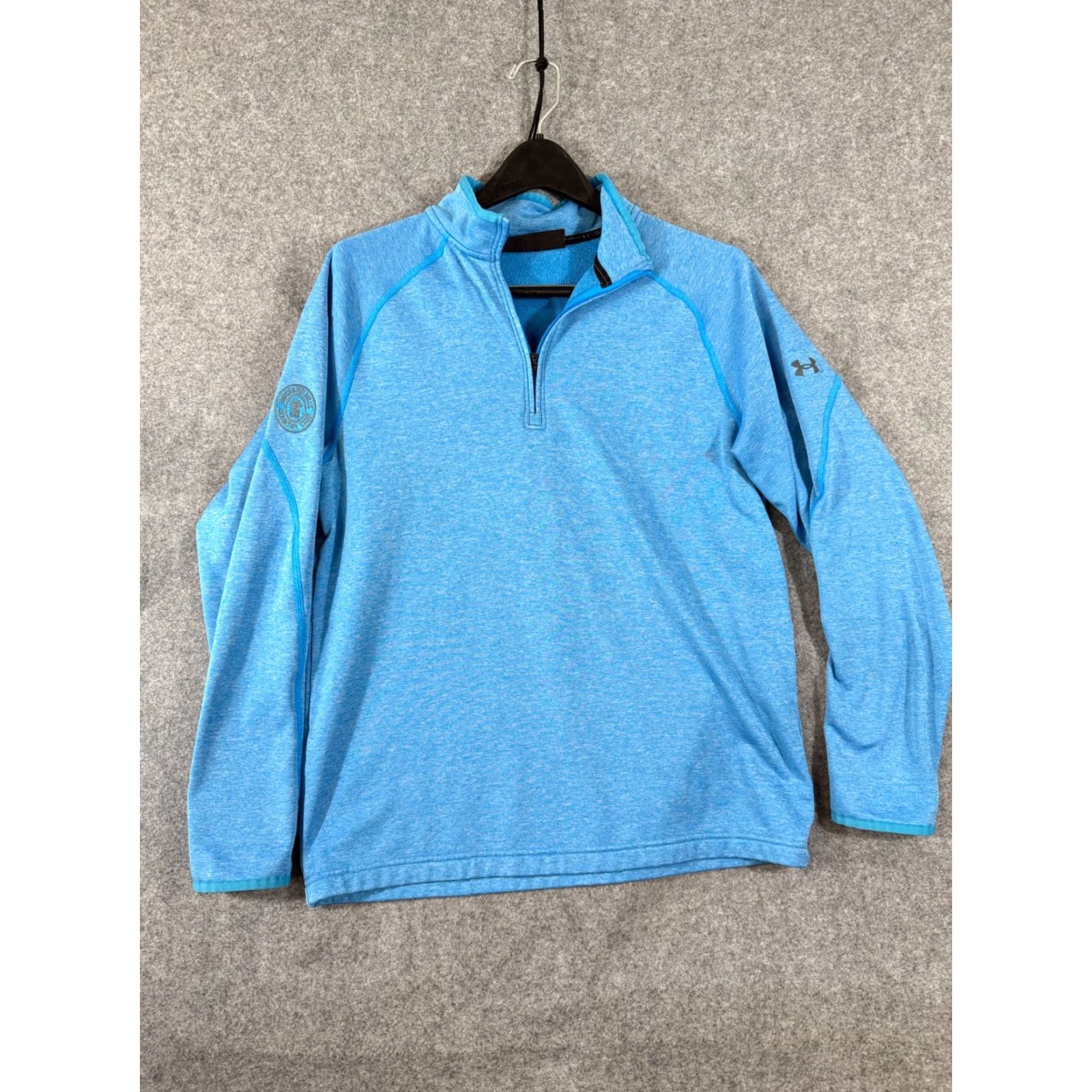 Under Armour Under Armour Golf Sweatshirt Mens M Blue 1/4 Zip Embroidered Coldgear Pullover Size US M / EU 48-50 / 2 - 3 Thumbnail