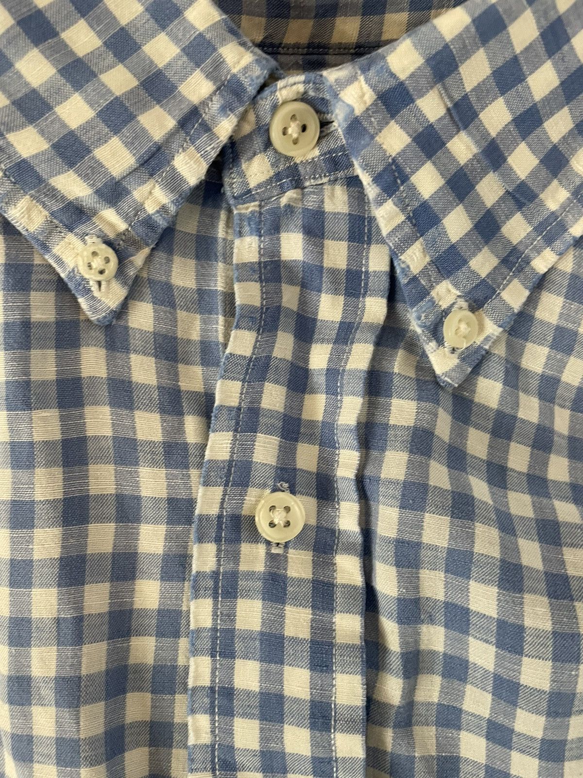 Polo Ralph Lauren × Vintage Silk & Linen Check Button Down Sport Shirt Size US XL / EU 56 / 4 - 3 Thumbnail