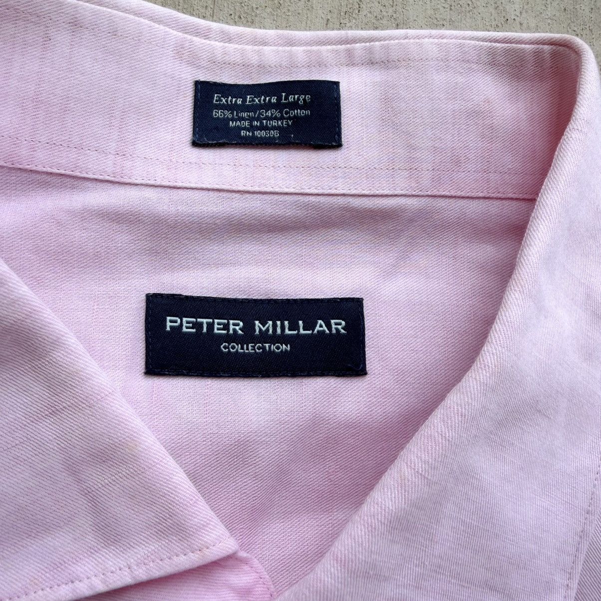 Peter Millar Peter Millar Collection Linen Blend Shirt Men Size 2XL Pink Size US XXL / EU 58 / 5 - 2 Thumbnail