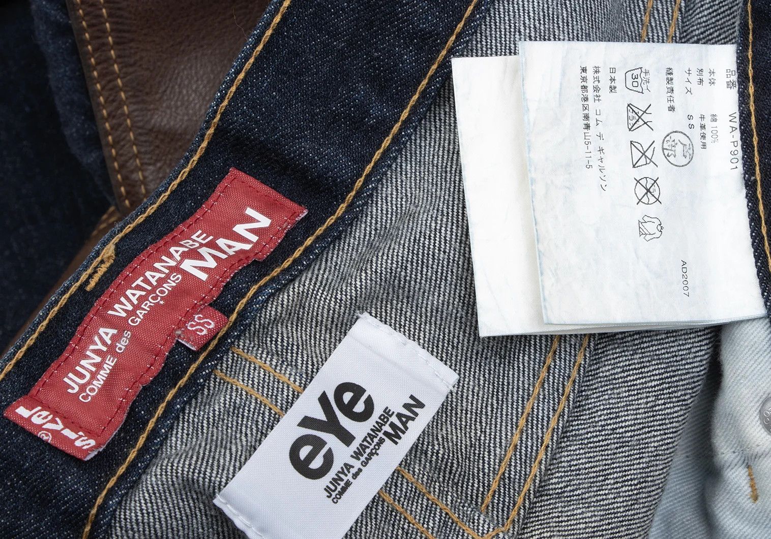 Junya Watanabe Denim with Leather Coin Pocket in Indigo Color Size US 30 / EU 46 - 18 Thumbnail