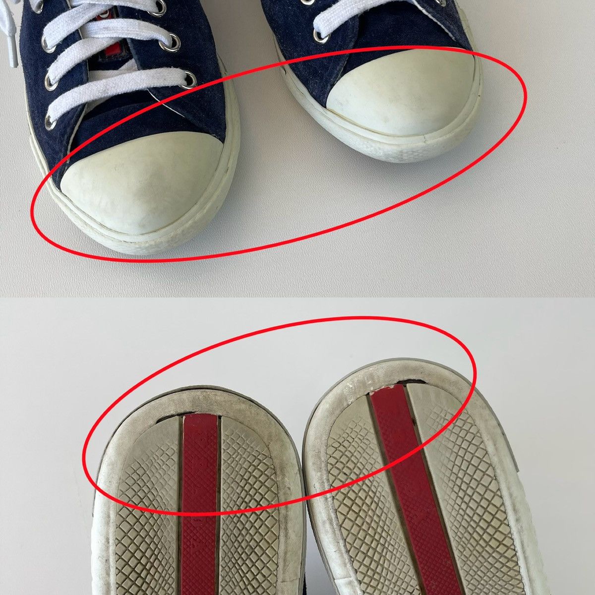 Prada Prada Sport Lace-Up Trainers Leather Sneakers Blue 3E4739 Size US 5.5 / EU 38 - 13 Thumbnail