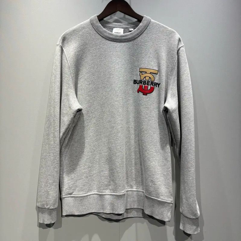 Burberry Burberry Gray Cotton Men’s Sweatshirt Size US S / EU 44-46 / 1 - 1 Thumbnail