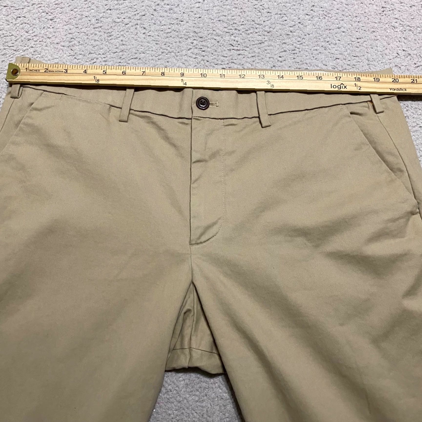 Gap Gap Mens Slim 38x30 Khaki Beige Flat Front Chino Pants 38 Regular 30 Inseam Cotton Spandex Stretch Pockets Button Zip Vintage No N/A Size US 38 / EU 54 - 7 Thumbnail