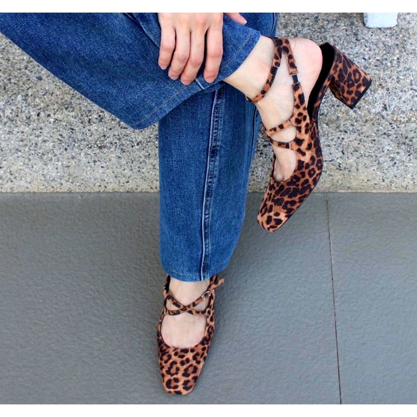 Zara ZARA Leopard Print Mary Jane Block Heels NWT – Animal Print Size US 8 / IT 38 - 13 Thumbnail